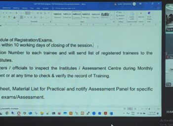 Short term examination SOPs finalization hybrid meeting of vocational QABs Hosted by NAVTTC.